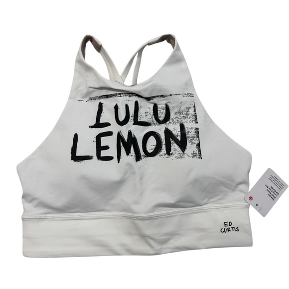 Lululemon Energy High-Neck Longline Bra *Medium Support, B–D Cups in White - Picture 3 of 4